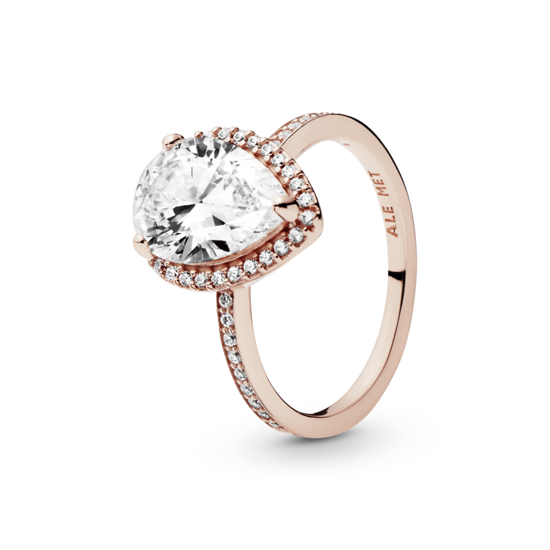 Pandora Rose Anillo Cuadrado Con Halo Brillante Pandora Anillo De