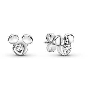 Aretes Pandora Minnie Mickey Disney Pendientes De Botón En Plata S925 Original