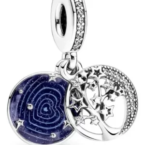 Charm Pandora Te Amo Hasta La Luna Y Estrellas Plata S925