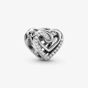 Charm Pandora Corazón Brillante Entrelazado Plata S925 Original
