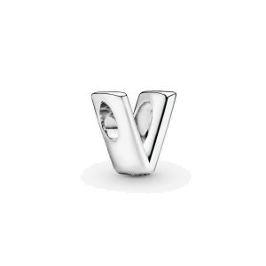 Charm Pandora Letra V Alfabeto Plata S925 Original