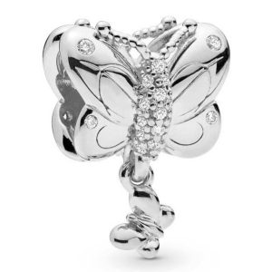 Charm Pandora Colgante Dos Mariposas Plata S925 Original