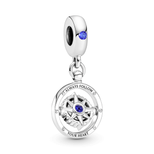 Charm Pandora Colgante Brújula Giratoria Plata S925 Original
