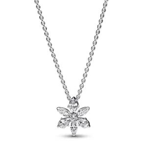 Collar Cadena Pandora Flor Resplandeciente Brillante Original