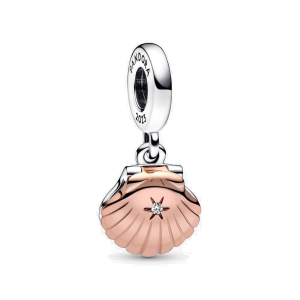 Charm Pandora Club 2023 Concha Marina Oro Rosa Y Perla De Agua Dulce