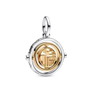 Charm Pandora Shine Moneda China De La Suerte Giratorio Oro Dorado