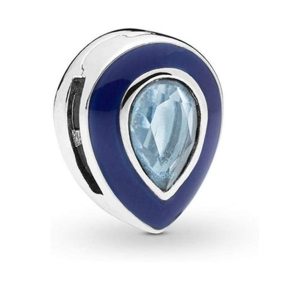 Dije Charm Pandora Reflexions Gota Azul Plata Original