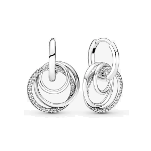 Aretes Pendientes Pandora Familia Para Siempre Entrelazada Plata S925