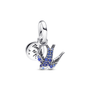 Charm Pandora Golondrina Brillante Pájaro Ave Plata S925 Original