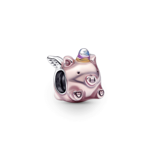 Charm Pandora Cerdo Unicornio Volador Nada Es Imposible Plata S925