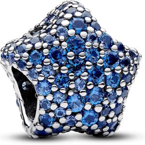 Charm Pandora Estrella Azul Brillante En Plata S925