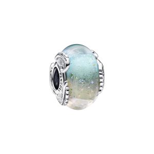 Charm Pandora Murano De Colores Plumas Ovalada En Plata S925 Original