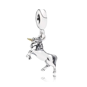 Charm Pandora Unicornio Cuerno Dorado En Plata Original