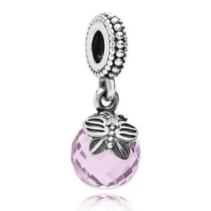 Charm Pandora Mariposa Murano Rosa En Plata S925 Original