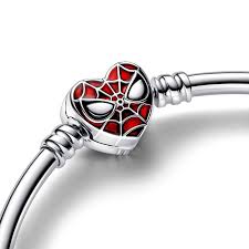 Pulsera Pandora Moments Spider Man Marvel Hombre Araña Plata S925