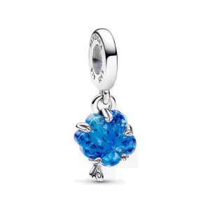 Charm Pandora Árbol Genealógico de Cristal de Murano Azul