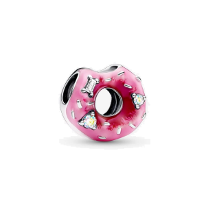 Charm Pandora Donuts Dona Rosa Brillante Plata S925 Original