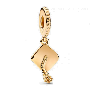 Charm Pandora Birrete Graduación Grado Oro Dorado Shine