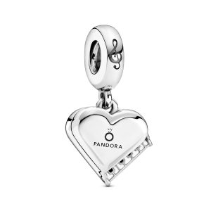 Charm Pandora Piano Musico Música Corazón En Plata S925 Original