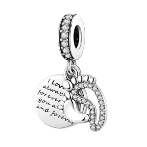 Charm Pandora Huella De Bebe Recien Nacido Baby Shower En Plata