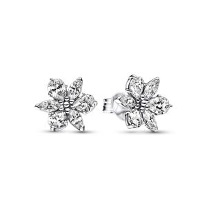 Aretes Pandora Flor Resplandeciente En Plata S925