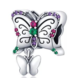 Charm Pandora Mariposa Doble En Plata S925 Original