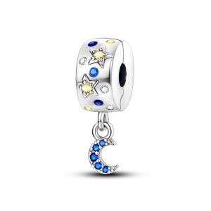 Charm Clip Pandora Estrella Y Luna PlataS925 Original