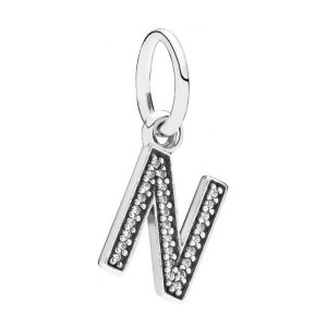 Charm Pandora Letra N Colgante Alfabeto En Plata S925 Original