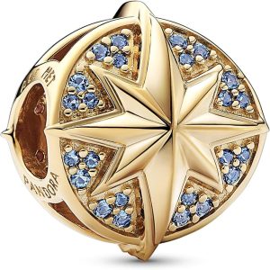 Charm Pandora Estrella Capitana Marvel Vengadores Oro Dorado Shine