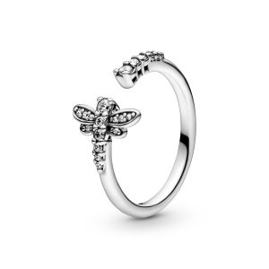Anillo Pandora De Compromiso Libélula Brillante Original