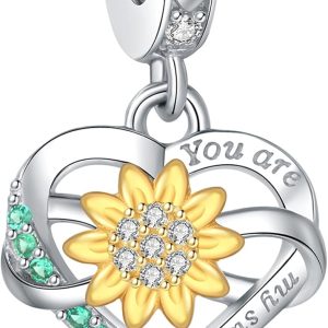 Charm Pandora Girasol Y Corazón Eres Mi Sol Plata S925 Original