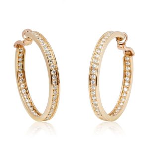 Aretes Pandora Shine Pavé Brillante Oro Dorado