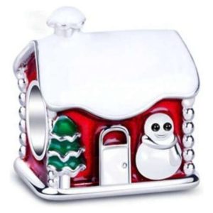 Charm Pandora Casa Hogar Navidad Árbol Muñeco De Nieve Plata S925 Original