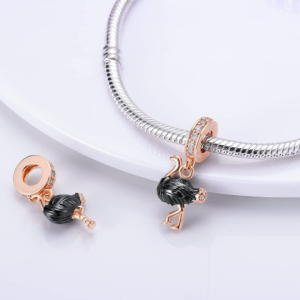 Charm Pandora Rose Avestruz Animal Oro Rosa