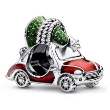 Charm Pandora Carro Y Árbol De Navidad Plata S925 Original