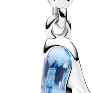 Charm Pandora Zapatilla De Cristal Cenicienta Azul Disney Plata S925 Original