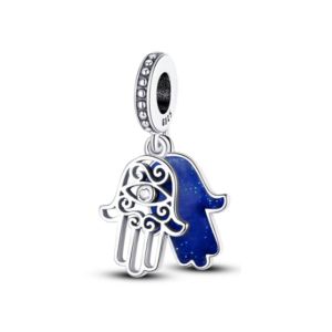 Charm Pandora Mano De Fátima Hamsa Azul Plata S925 Original