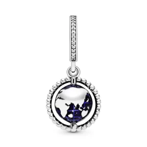 Charm Pandora Globo Giratorio Mundo Viajes Plata S925 Original