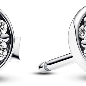 Aretes Pandora Luna Y Estrella Brillante En Plata S925 Original