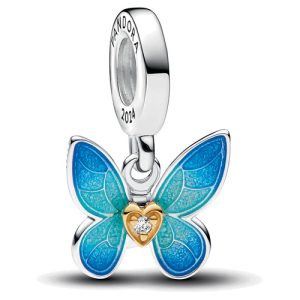 Charm Pandora Mariposa Brillante Corazón De Oro Cree Tu Puedes Original