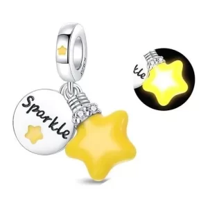 Charm Pandora Estrella Que Brilla En La Oscuridad Original Plata Original