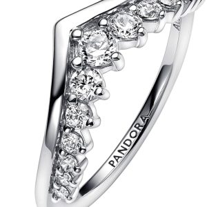 Anillo Pandora De Compromiso Tiara Corona Reina Quinceañera Plata S925 Original