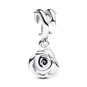 Charm Pandora Rosa Flor Fabricado En Plata S925 Original