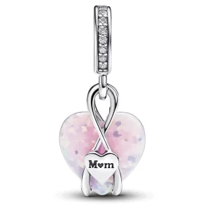 Charm Pandora Colgante Corazón Opalescente Brillante Plata S925 Original