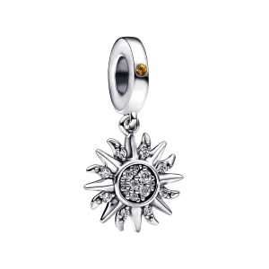 Charm Pandora Sol Brillante Resplandeciente Plata S925 Original