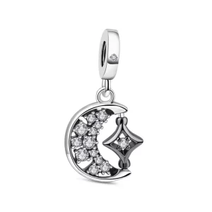Charm Pandora Luna Y Estrella Giratoria Plata S925 Original