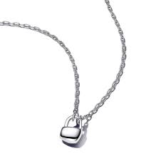 Collar Pandora Candado Promesa De Amor Plata S925 Original