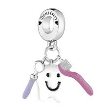 Charm Pandora Muela Odontología Dentista Rosa Original