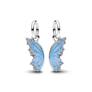 Charm Pandora Mariposa Azul Doble Juntos A Pesar De Todo Plata Original