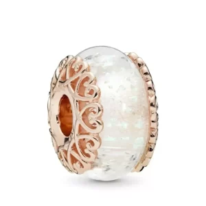 Charm Pandora Corazónes Unidos Por Amor Oro Rosa y Plata Original
